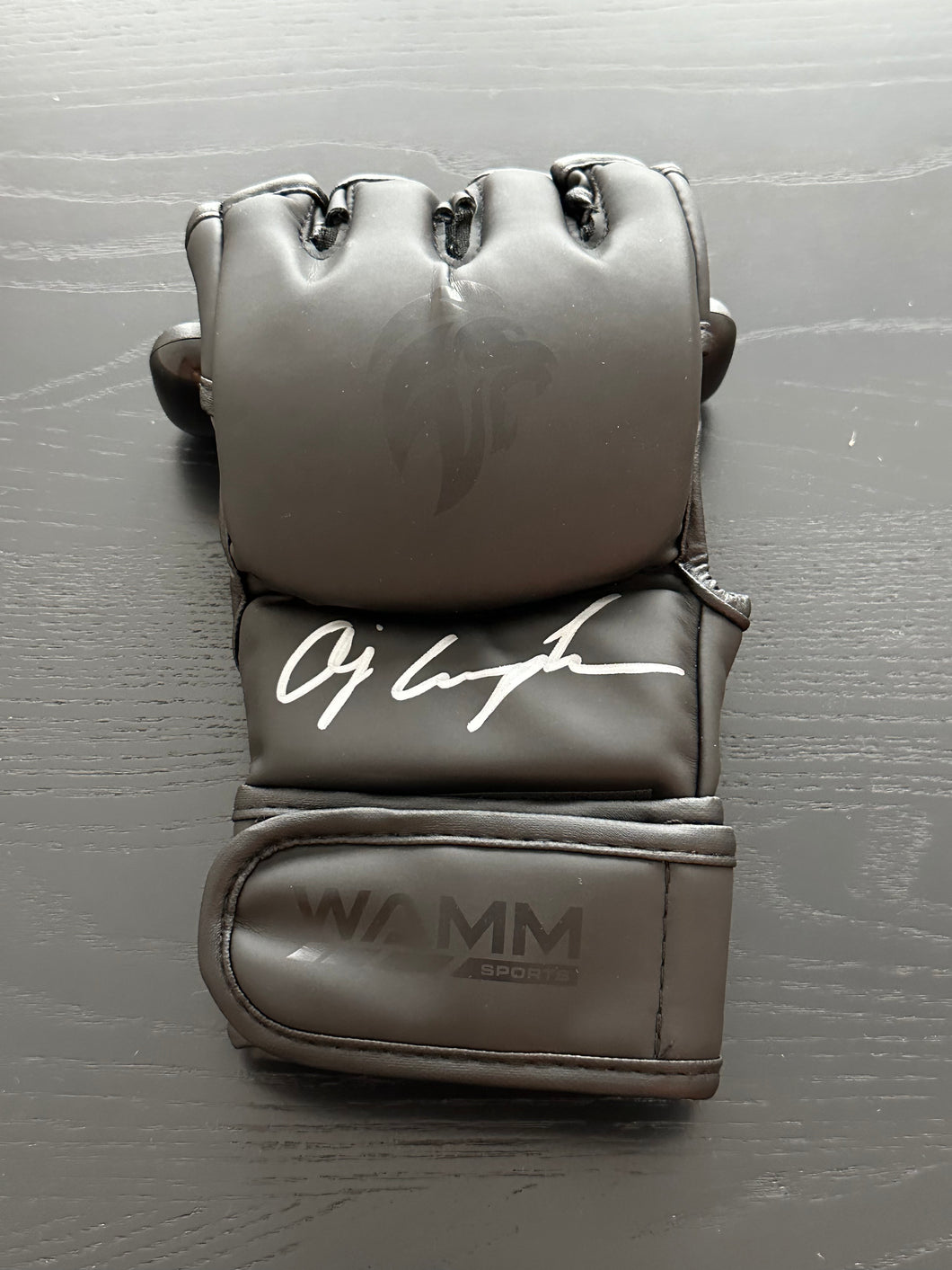 AJ Cunningham Signed MMA Glove Silver