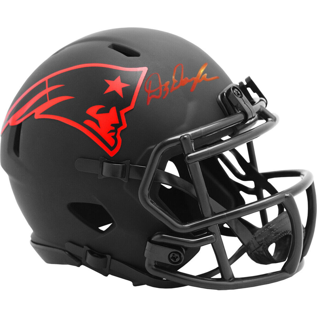 douglas football helmets Demario Douglas Signed New England Patriots Eclipse Mini Helmet JSA