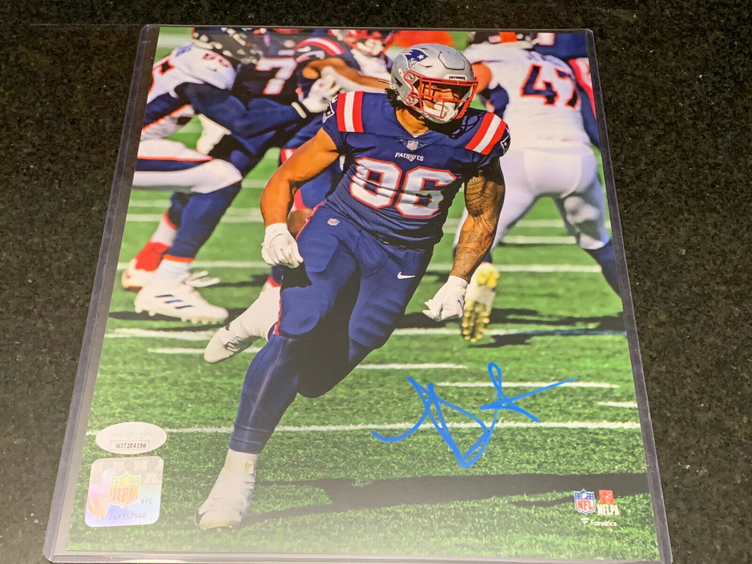 Devin Asiasi Autographed Signed New England Patriots 8x10 Photo JSA