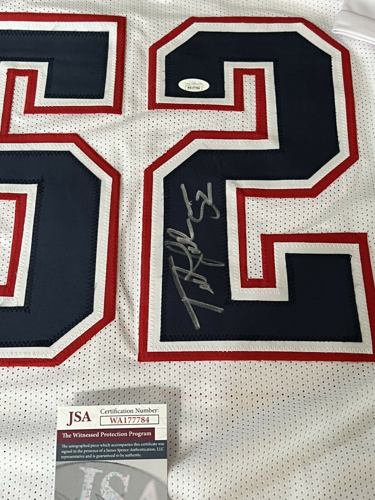 Scott Zolak Autographed Signed Patriots Red Custom Jersey JSA Witness COA