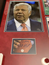 Load image into Gallery viewer, Robert Kraft Autographed Signed New England Patriots Framed Photo Ticket Collage
