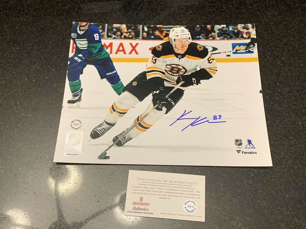Boston Bruins Karson Kuhlman Autographed Signed 8x10 Photo