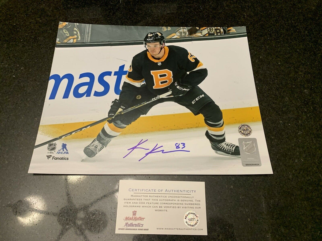 Boston Bruins Karson Kuhlman Autographed Signed 8x10 Photo