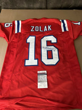 Load image into Gallery viewer, Scott Zolak Autographed Signed Red Custom Jersey JSA Witness COA

